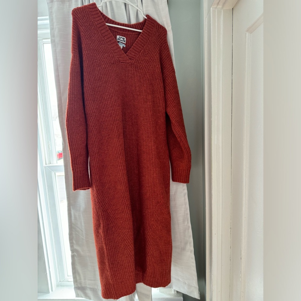 Oversized sweater dress.